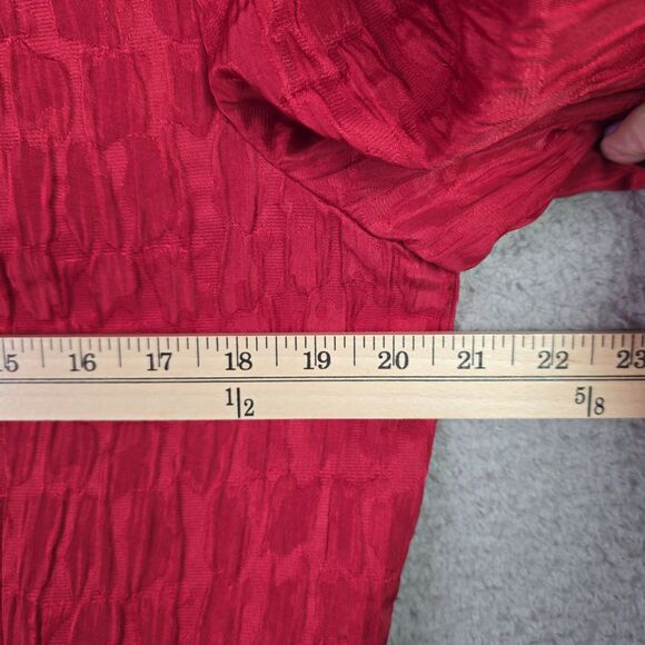 Preston York Red Zip Front Textured Blazer Jacket Size 12 Workwear Stretch Lined - Picture 7 of 13